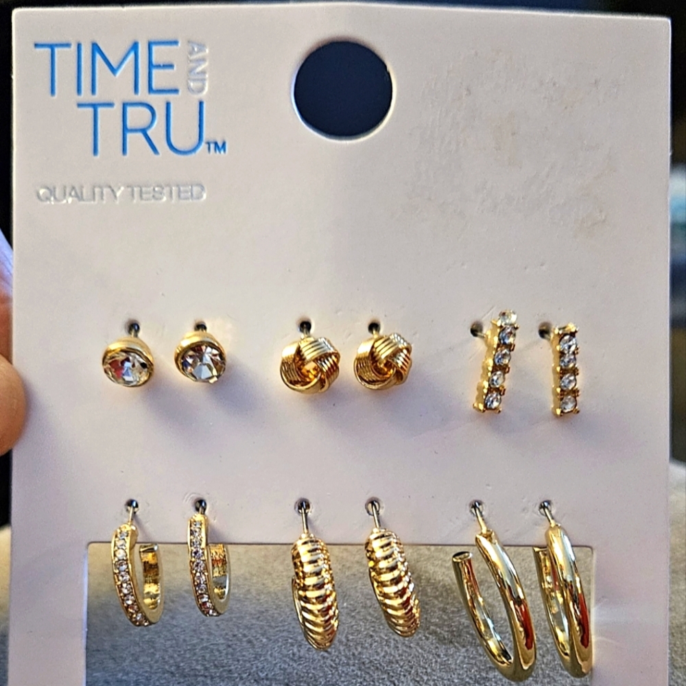 6 Pair Stud and Earring Set